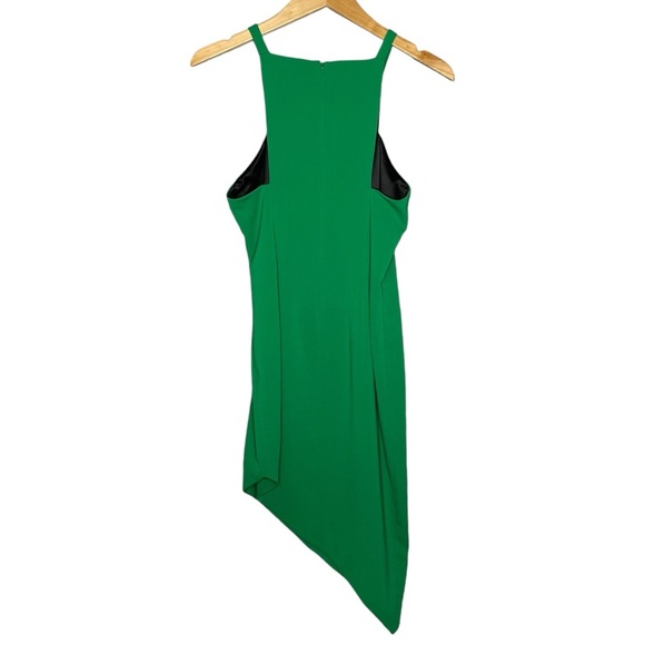 Jay Godfrey Benoit Dress Lime Kelly green women’s size 6 asymmetrical hem - Picture 2 of 4